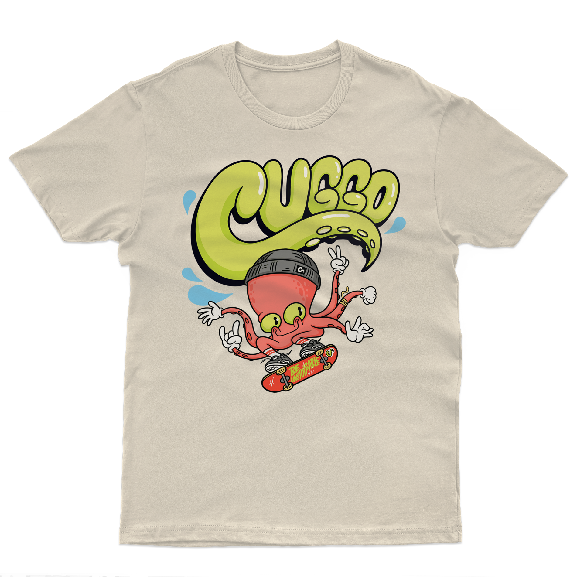 Octo-Skate T-shirt - Sand