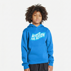 'Wired For Action' Hoodie - Blue