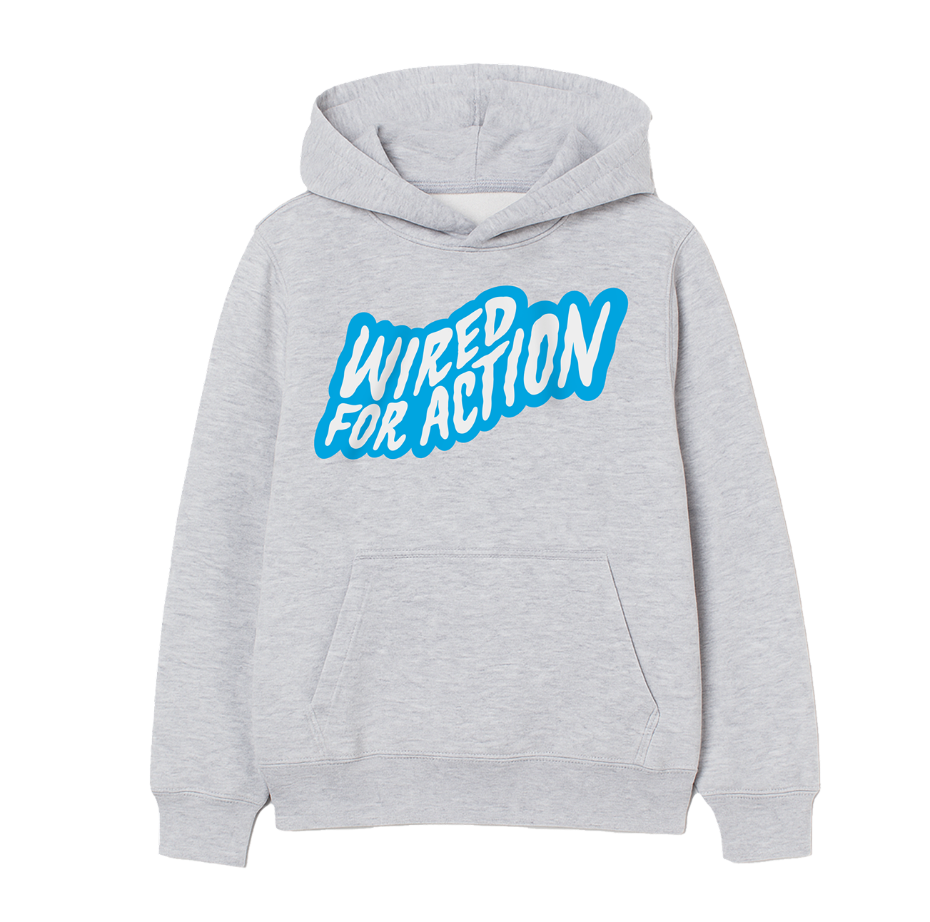'Wired For Action' Hoodie - Grey