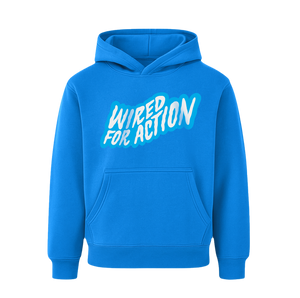 'Wired For Action' Hoodie - Blue