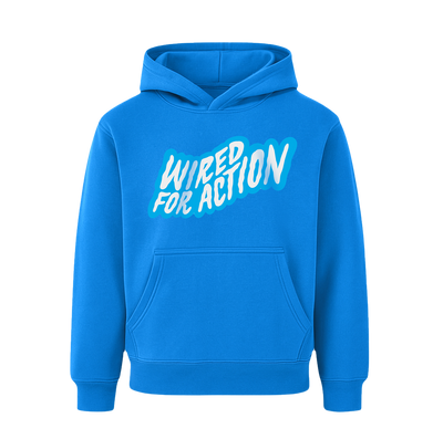 'Wired For Action' Hoodie - Blue