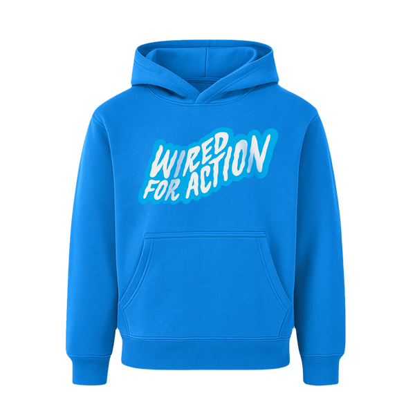 'Wired For Action' Hoodie - Blue